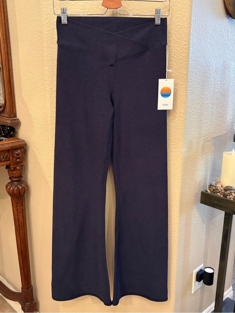 NWT~VUORI Women Navy Midnight Heather Elevation Rhythm Flare Pants Size Medium